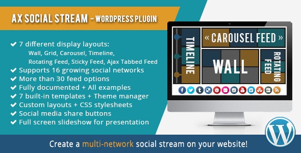 AX Social Stream - WordPress Plugin