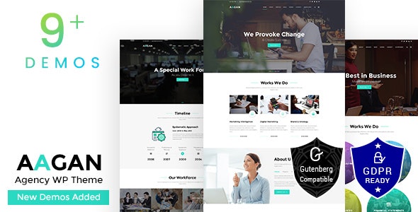 Aagan - Startup Business Agency WordPress Theme