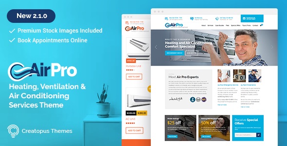 AirPro - Heating and Air conditioning WordPress Theme for Maintenance Services