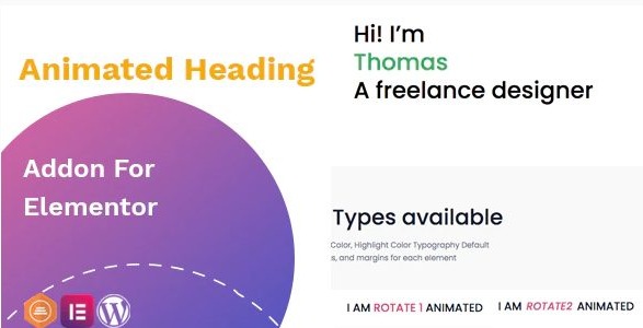 Animated heading addon – widget for Elementor