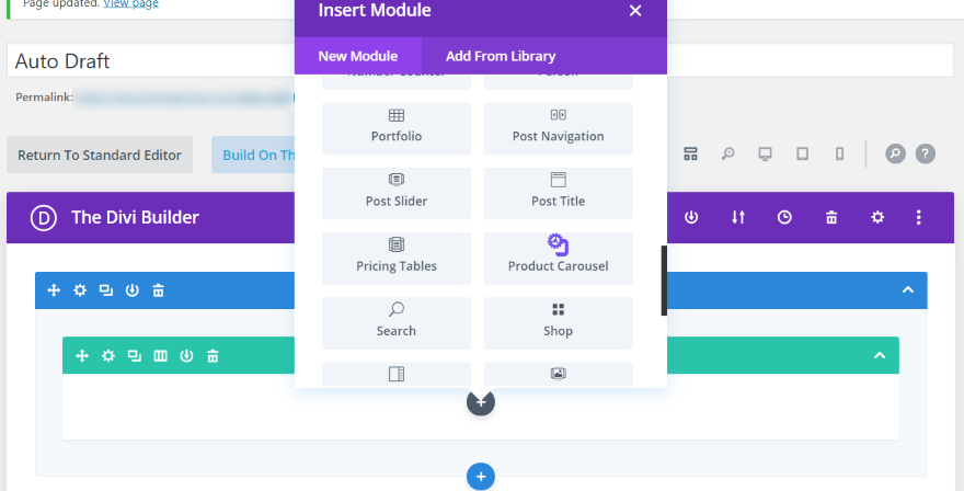 Divi Product Carousel