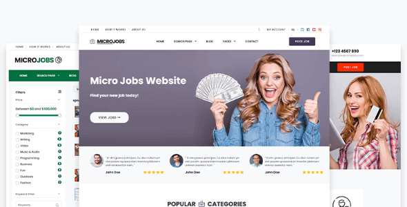 PremiumPress Micro Jobs Theme for WordPress