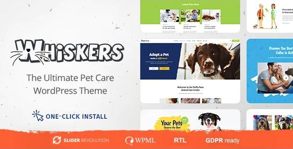 Whiskers - Pet and Vet WordPress Theme