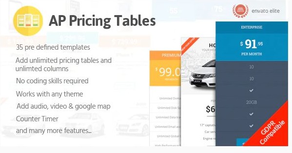 AP Pricing Tables - Responsive Pricing Table Builder Plugin for WordPress