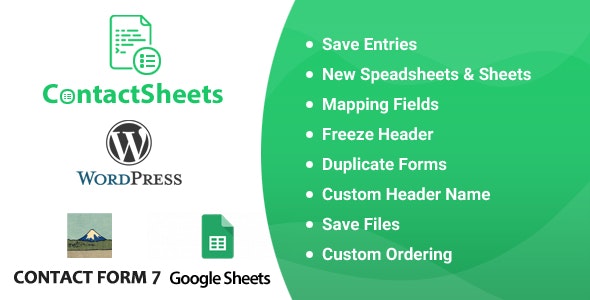 ContactSheets - Contact Form 7 Google Spreadsheet Addon