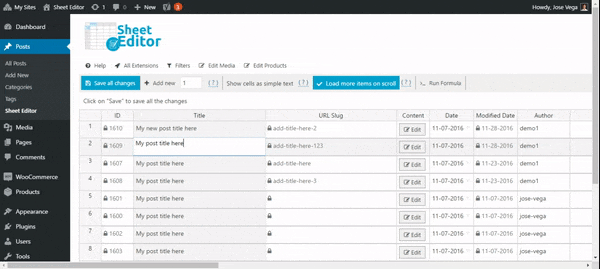 WP Sheet Editor Comments Pro