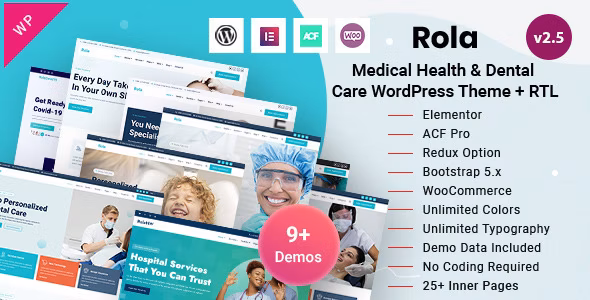 Rola - Medical Health & Dental Care WordPress Theme