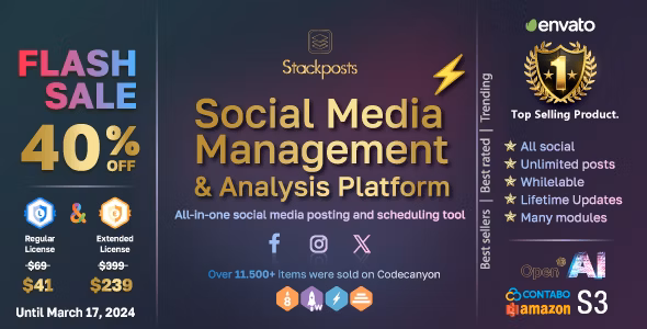 Stackposts - Social Marketing Tool + Addons