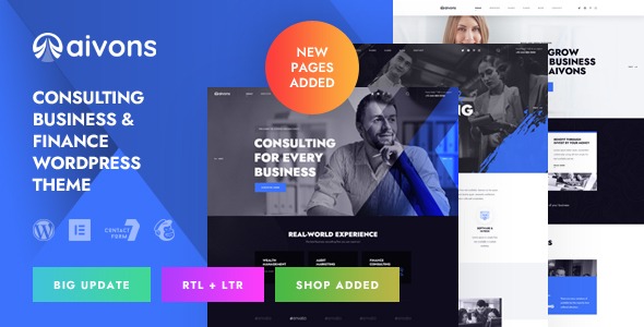 Aivons  Business Consulting WordPress Theme