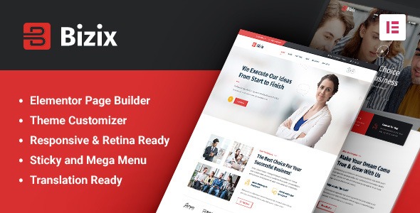 Bizix  Corporate and Business WordPress Theme