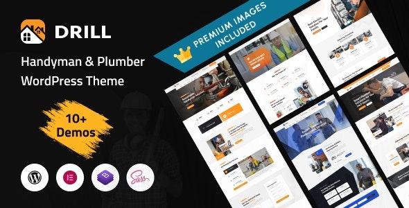 Drill  Handyman & Plumber Services WordPress Theme