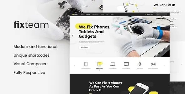 FixTeam  Electronics & Mobile Devices Repair WordPress Theme