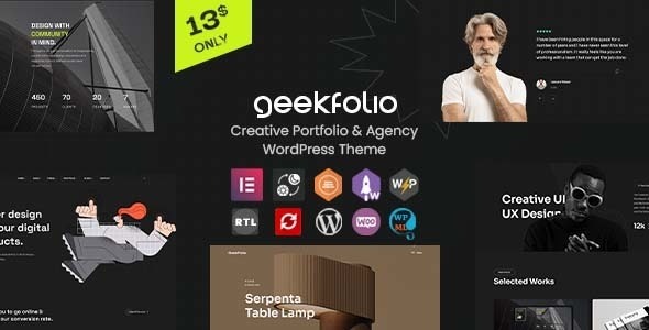 Geekfolio  Elementor Creative Portfolio & Agency WordPress Theme