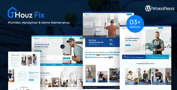 HouzFix  Plumber, Handyman Services WordPress Theme