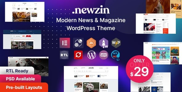Newzin  WordPress Newspaper & Magazine Theme