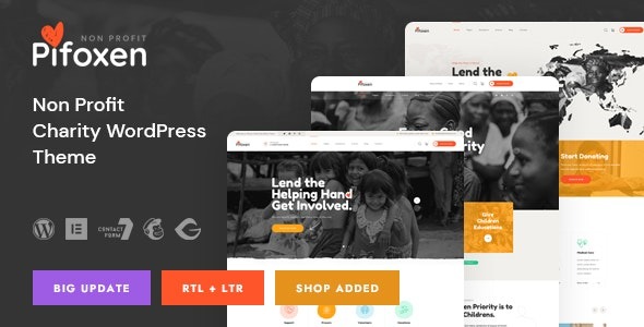 Pifoxen  Nonprofit Charity WordPress Theme