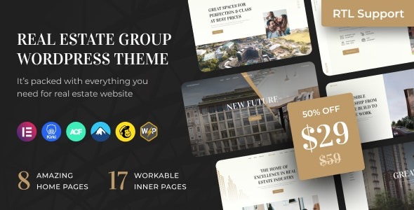 Reland  Real Estate Group WordPress Theme + RTL