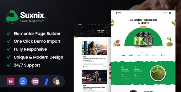 Suxnix  Health Supplement WordPress Theme