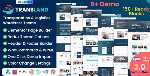Transland  Transportation & Logistics WordPress Theme