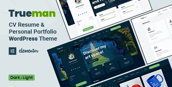 Trueman  CV Resume WordPress Theme