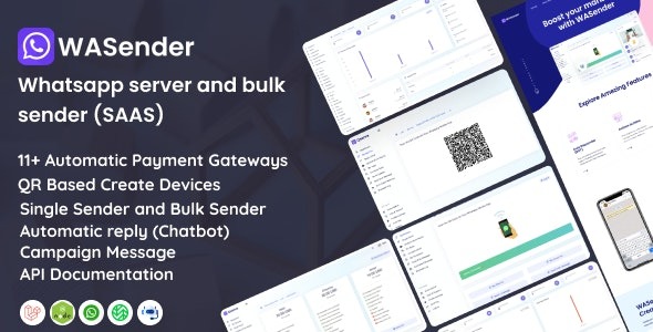 WASender - Whatsapp server and bulk sender (SAAS) AMCoders