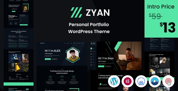 Zyan - Personal Portfolio WordPress Theme