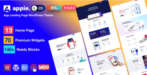 Appie - App Landing Page WordPress Theme