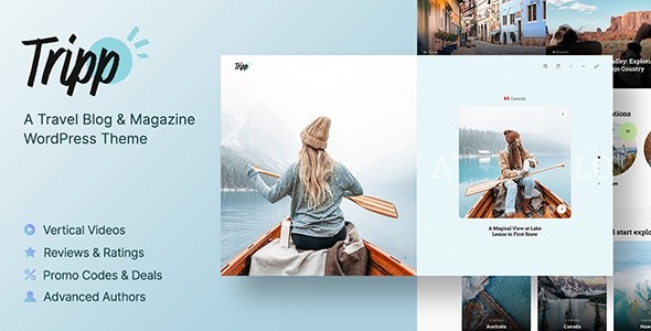 Tripp  Travel Blog & Magazine WordPress Theme