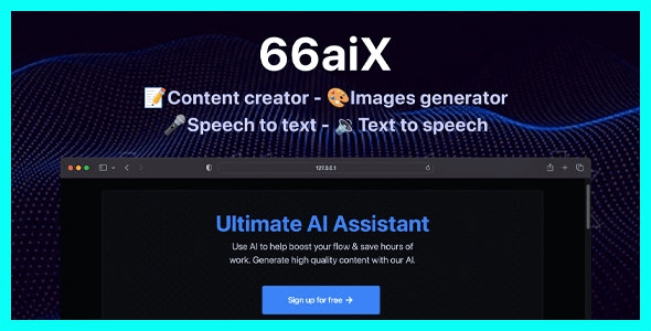 aix Regular + Extended – AI Content, Chat Bot, Images Generator & Speech to Text SAAS