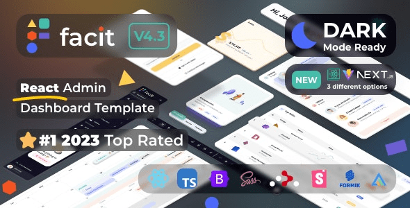 Facit React | React Admin Template (Create React App, Vite or NextJs) [React TS]