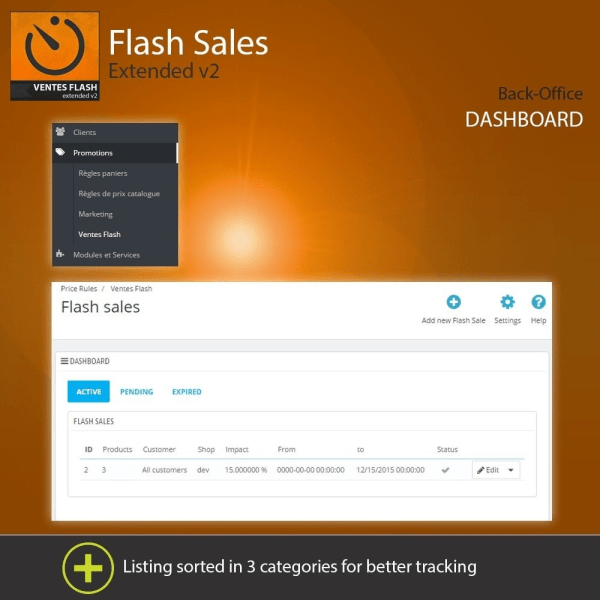 Flash Sales – Extended