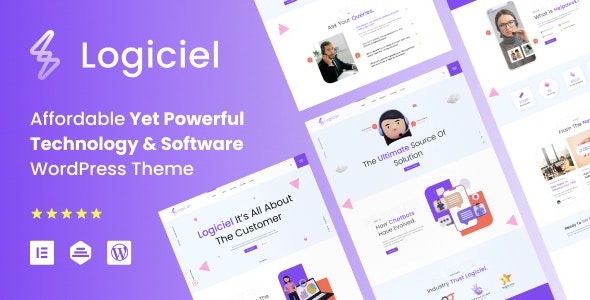Logiciel – Technology & Software Service WordPress Landing Pages