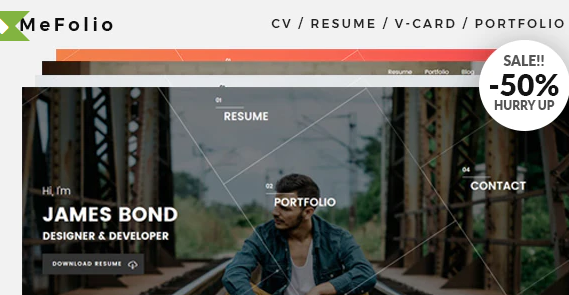 Mefolio Ajax Resume WordPress Theme