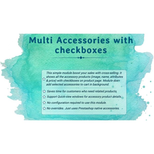 Multi Accessories with Checkboxes – Prestashop