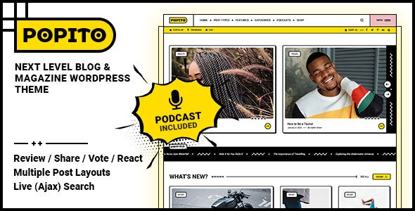 Popito – Blog & Magazine WordPress Theme