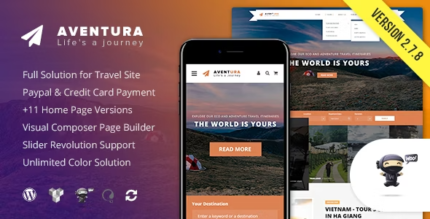 Aventura - Travel & Tour Booking System WordPress Theme