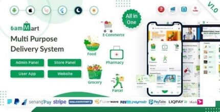 6amMart - Multivendor Food, Grocery, eCommerce, Parcel, Pharmacy delivery app with Admin & Website