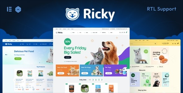 ricky-pet-shop-care-woocommerce-theme-nulled.jpg Ricky Pet Shop & Care WooCoomerce Theme - Image 1