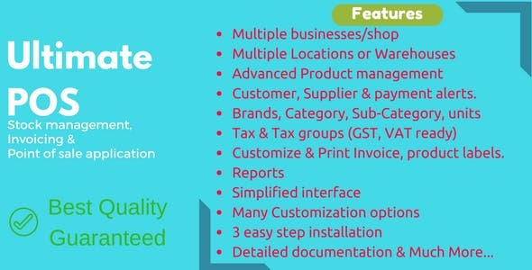Ultimate POS - Best ERP, Stock Management, Point of Sale & Invoicing application + Addons Ultimate POS - Best ERP, Stock Management, Point of Sale & Invoicing application + Addons